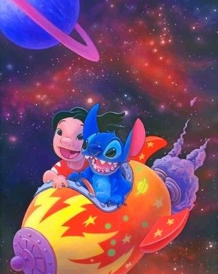 Lilo And Stitch Galaxy Paint By Numbers