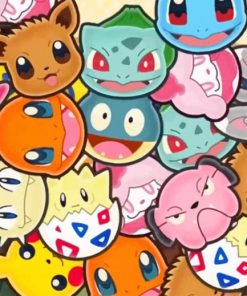 Mix All Pokemons Paint By Numbers
