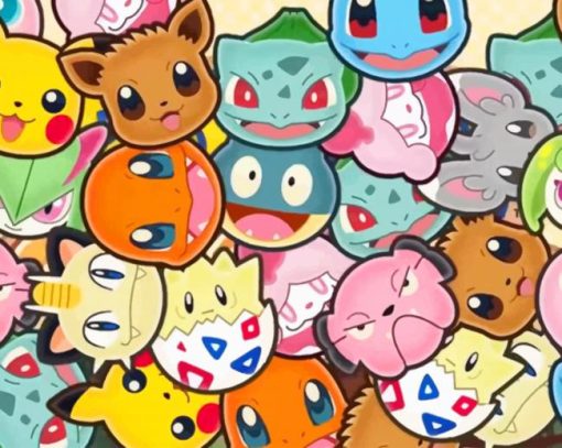 Mix All Pokemons Paint By Numbers