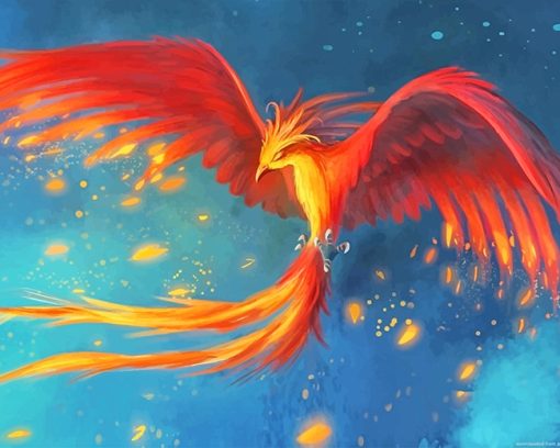 Phoenix Bird Mythology Paint By Numbers