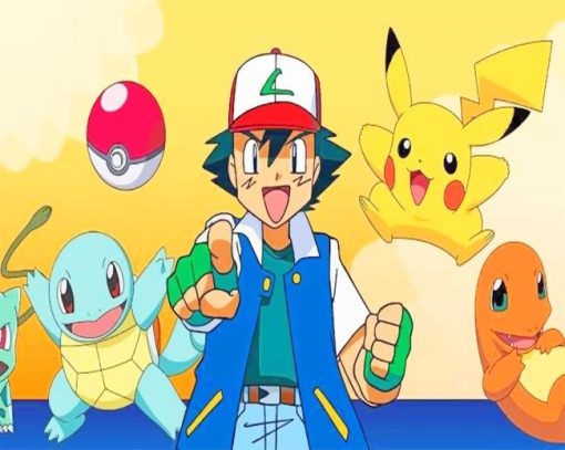 Pokemon Ash Paint By Numbers