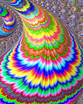 Rainbow Psychedelic Paint By Numbers