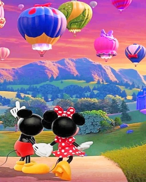 Mickey And Minnie Love Paint By Numbers