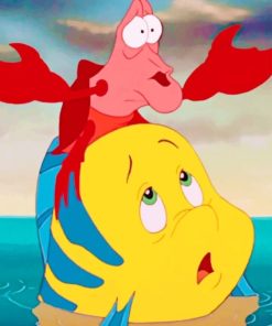 Sebastian And Flounder Paint By Numbers