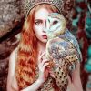 Girl With Owl Paint By Numbers
