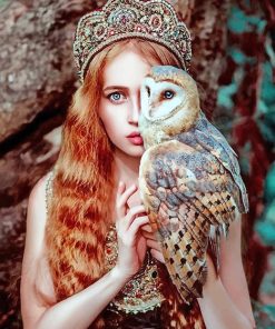 Girl With Owl Paint By Numbers