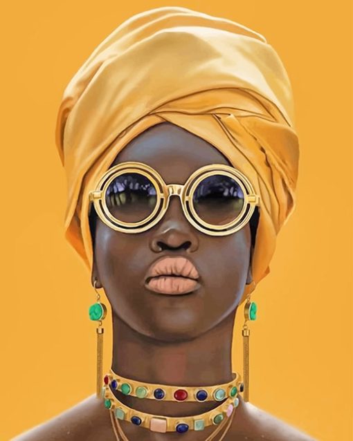 Stylish African Woman Paint By Numbers