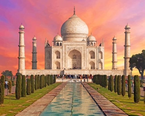 Sunrise Taj Mahal Paint By Numbers