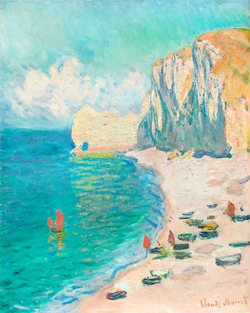 Beach And Falaise Paint By Numbers