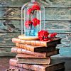 Vintage Books And Roses Paint By Numbers