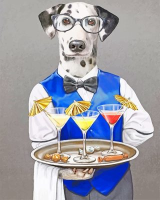 Waiter Dalmatian Paint By Numbers