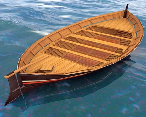 Wooden Row Boat Paint By Numbers