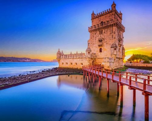 Belem Tower Lisbon paint by numbers