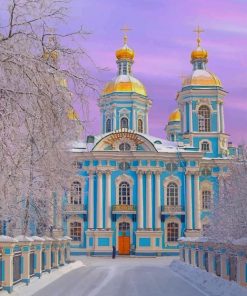 Saint Nicholas Cathedral Russia paint by numbers