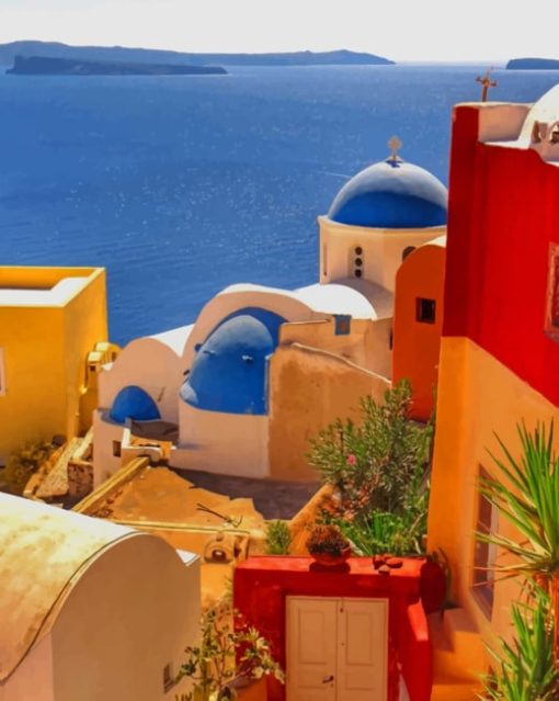 Oia Santorini Paint By Numbers