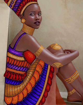 African Lady Paint by numbers