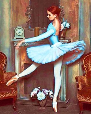 Vintage Ballerina Dancing paint by numbers