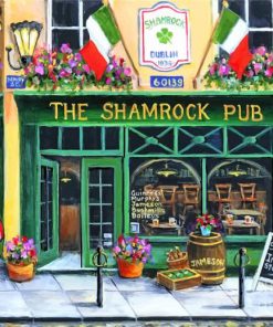 The Shamrock Pub Art paint by numbers