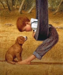 Boy And His Dog paint by numbers