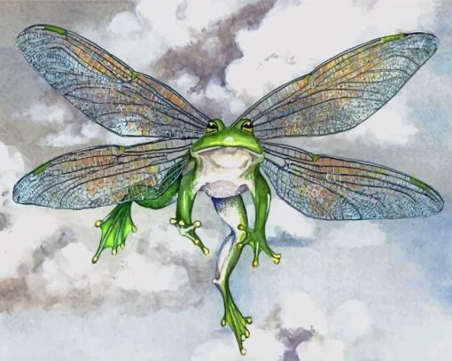 Frog With Wings Paint by numbers