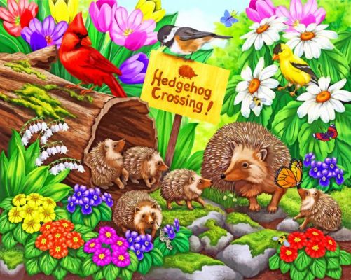 Hedgehog Crossing Paint by numbers