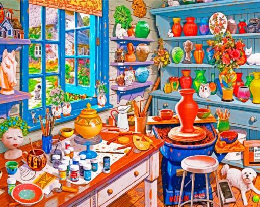 Pottery Studio Paint by numbers