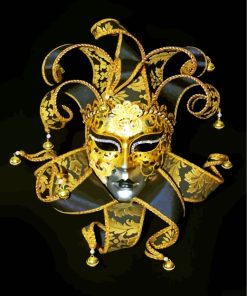 Golden Venetian Mask Paint by numbers
