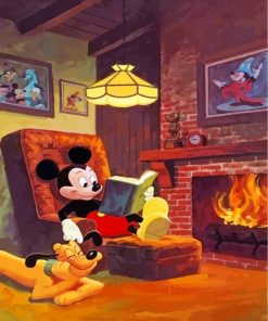 Mickey Mouse And Pluto Paint by numbers