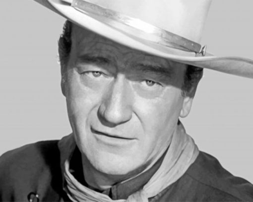 black-and-white-john-wayne-paint-by-number