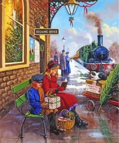 vintage-christmas-train-station-paint-by-numbers