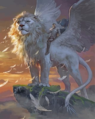 white-lion-with-wings-paint-by-numbers