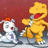 Agumon And Gomamon Paint by numbers