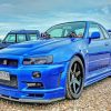 Blue-Nissan-Skyline-Gt-paint-by-numbers