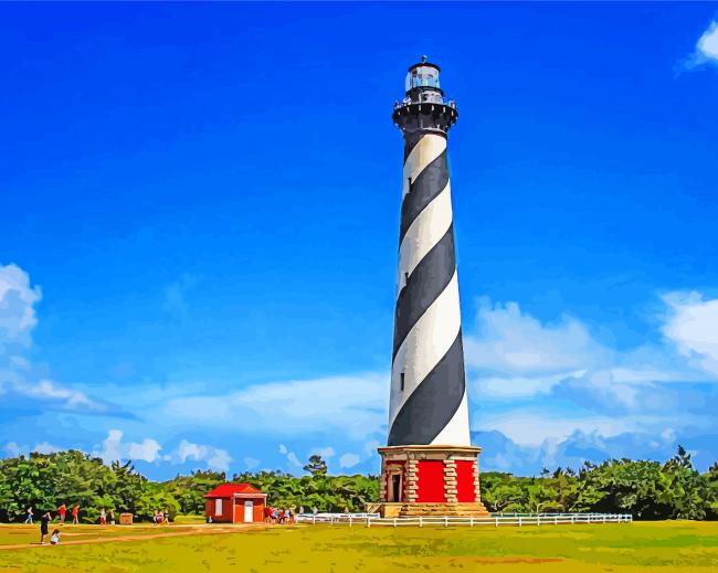 Cape Hatteras Light North Carolina Paint by numbers