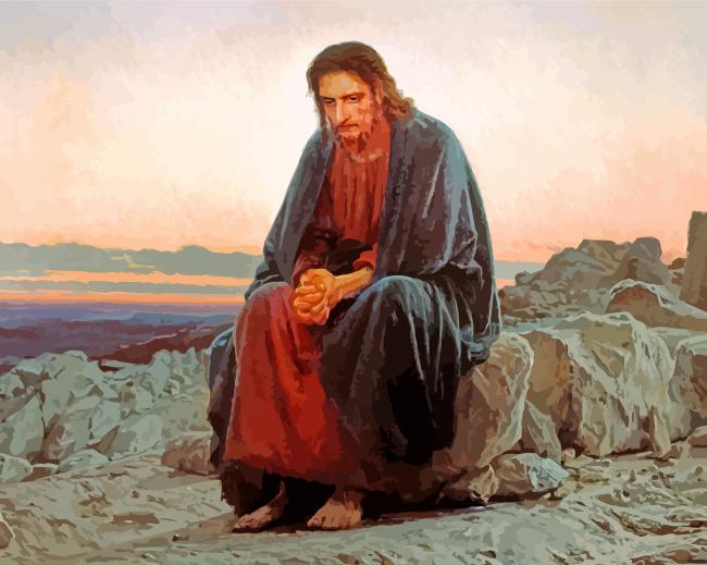 Christ-in-the-Desert-ivan-kramskoi-paint-by-number