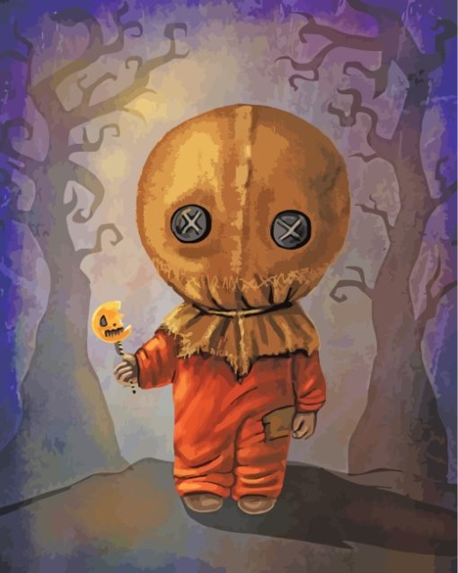 Creepy Sam Trick r Treat Paint by numbers