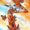 Giraffe-and-Monarch-Butterflies-paint-by-numbers