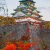 Japan-Castle-Osaka-paint-by-numbers