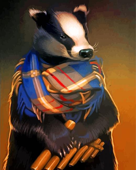 Mr Badger Paint by numbers