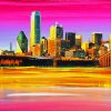 Peter-Max-depicts-the-Dallas-skyline-paint-by-numbers