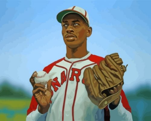 Satchel Paige Baseball Player Paint by numbers