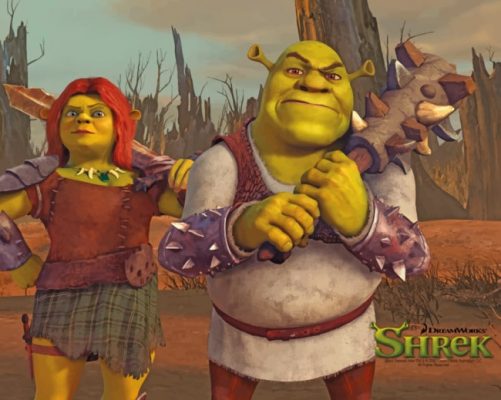 Shrek-And-Fiona-paint-by-number