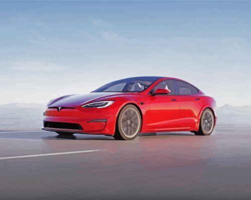 Tesla-car-paint-by-numbers