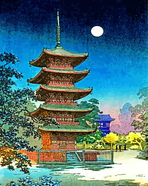 Yasaka Pagoda Paint by numbers