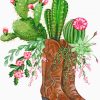 cactus-and-boots-paint-by-numbers