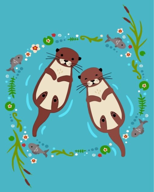 cute-beavers-otters-paint-by-numbers