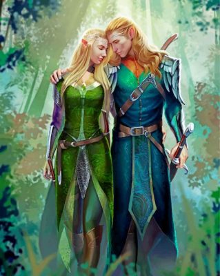 Elf King And Queen Paint by numbers