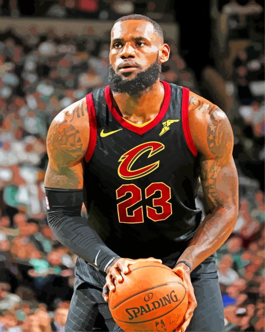 lebron-james-Cleveland-Cavaliers-paint-by-numbers