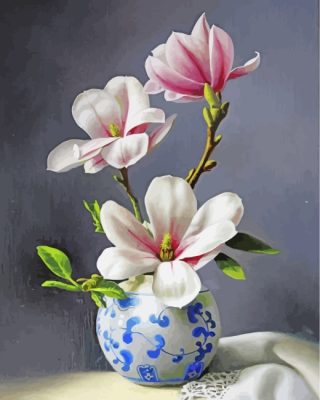 magnolia-flowers-in-a-vase-paint-by-numbers