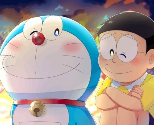 Nobita And Doraemon Paint by numberrs